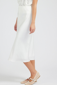 Satin Bias Midi Skirt