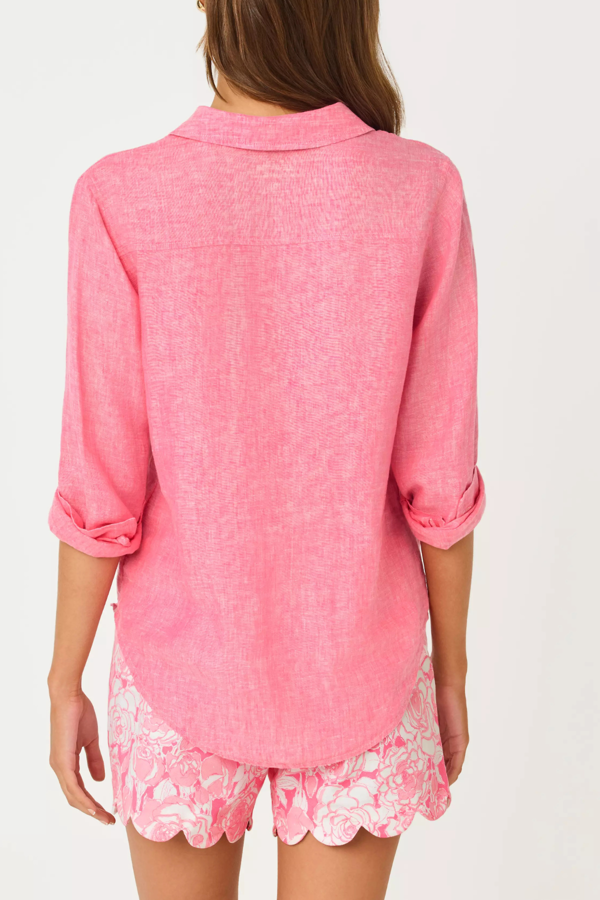 Lilly Pulitzer Sea View Linen Button Down Shirt