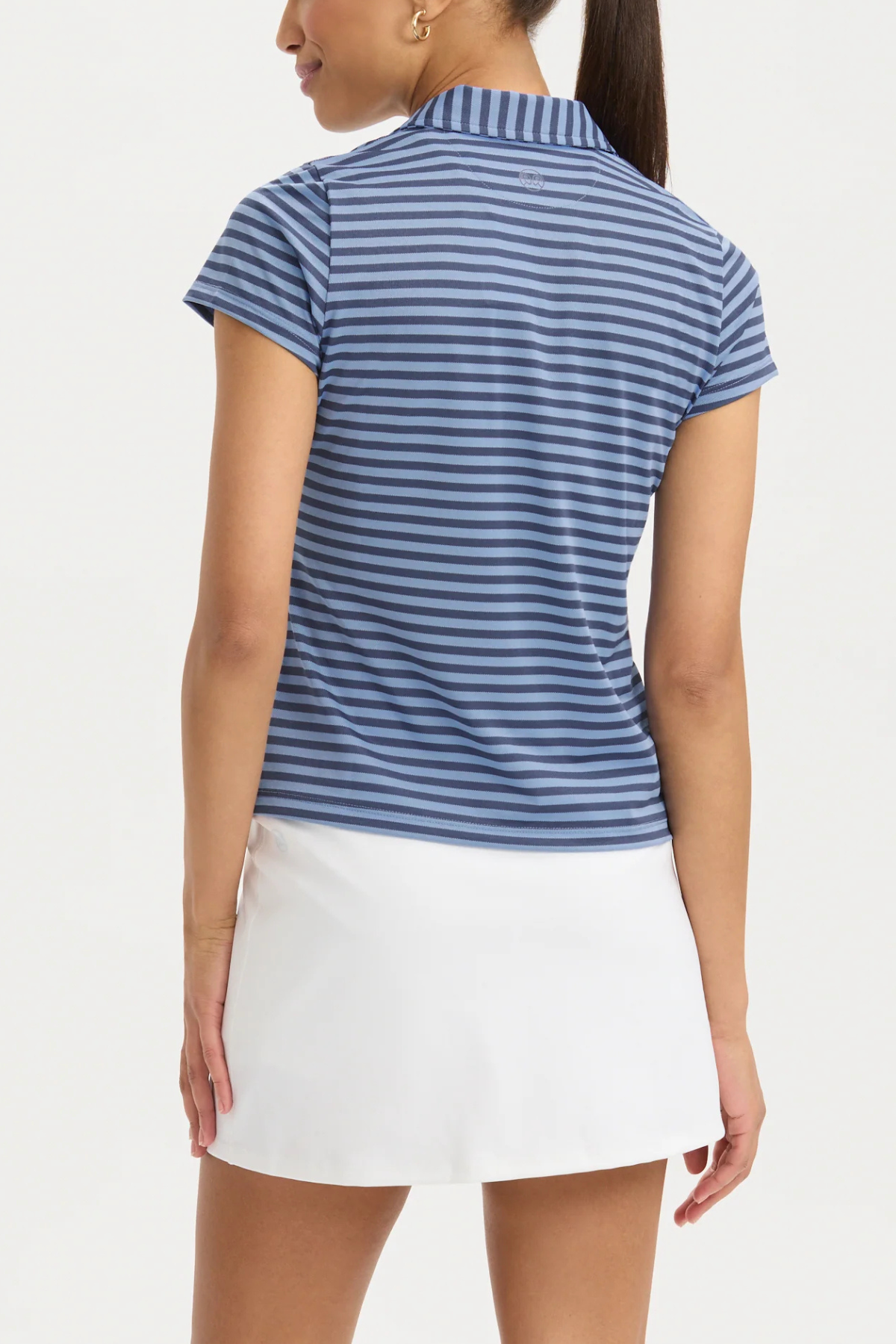 Renwick Stripe Scallop Placket Polo