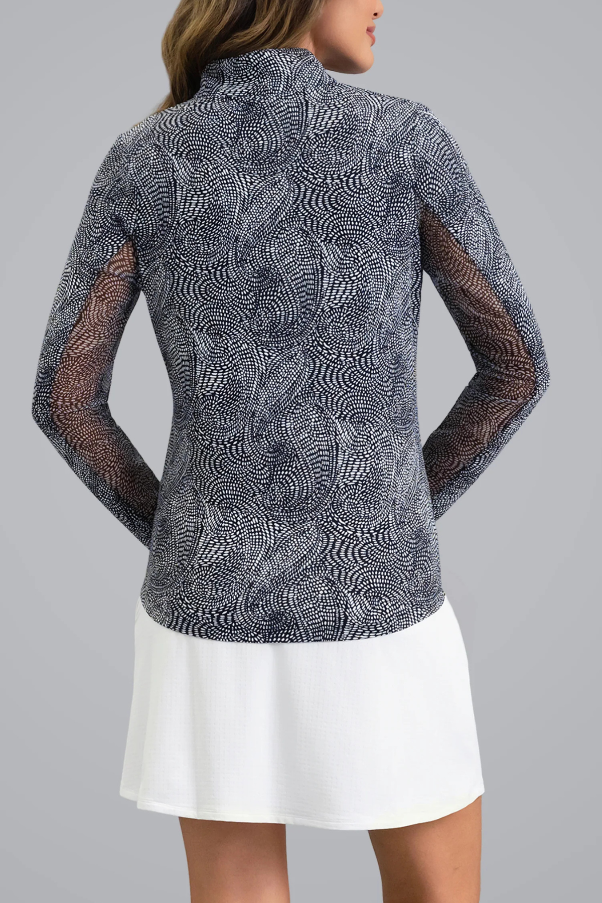 IBKUL Stephanie Long Sleeve Mock Neck Top