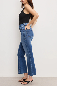 Good American Soft Tech Mini Boot Jeans