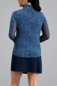 IBKUL Stephanie Long Sleeve Mock Neck Top