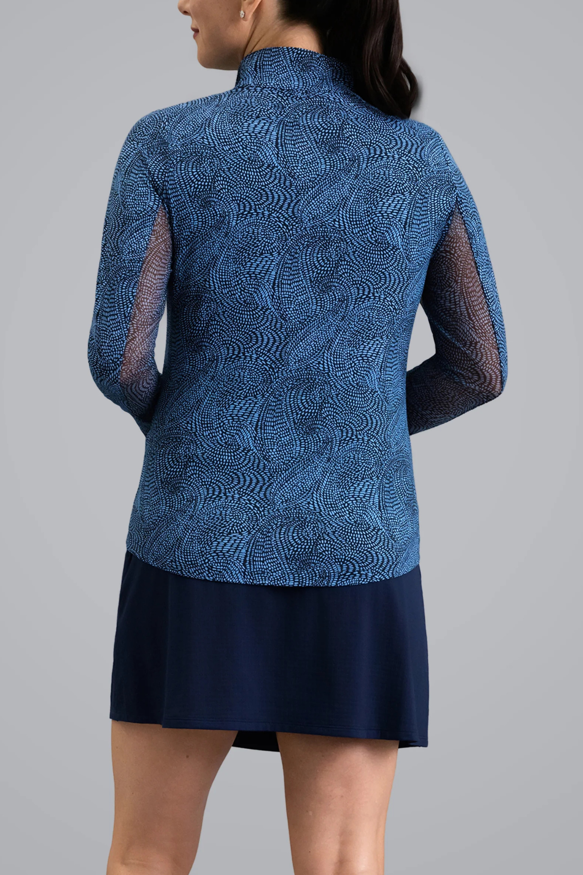 IBKUL Stephanie Long Sleeve Mock Neck Top