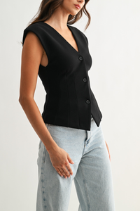 Tailored Sleeveless Vest Top