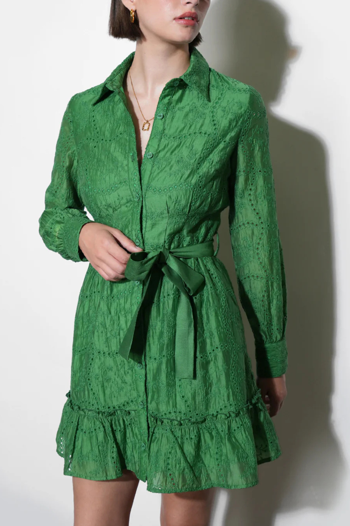 Tabitha Embroidered Mini Dress