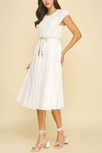 Midi Dress With Rope Belt