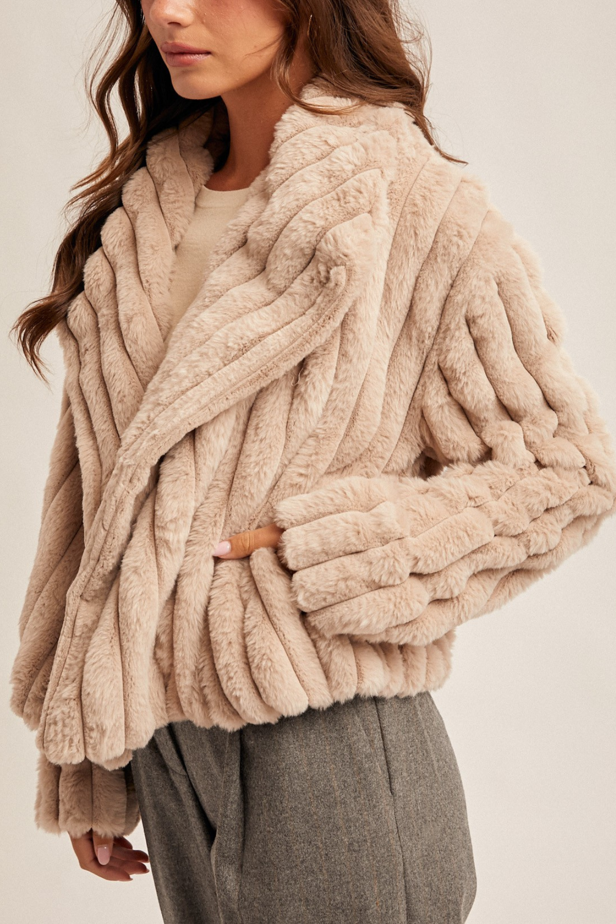 Faux Fur Crop Jacket
