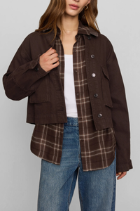 Z Supply Rey Cropped Denim Chore Jacket