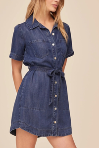 Bella Dahl Short Sleeve Utility Shirt Dress