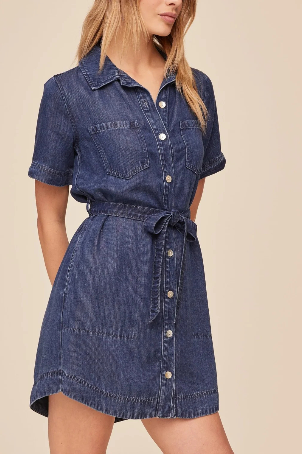 Bella Dahl Short Sleeve Utility Shirt Dress