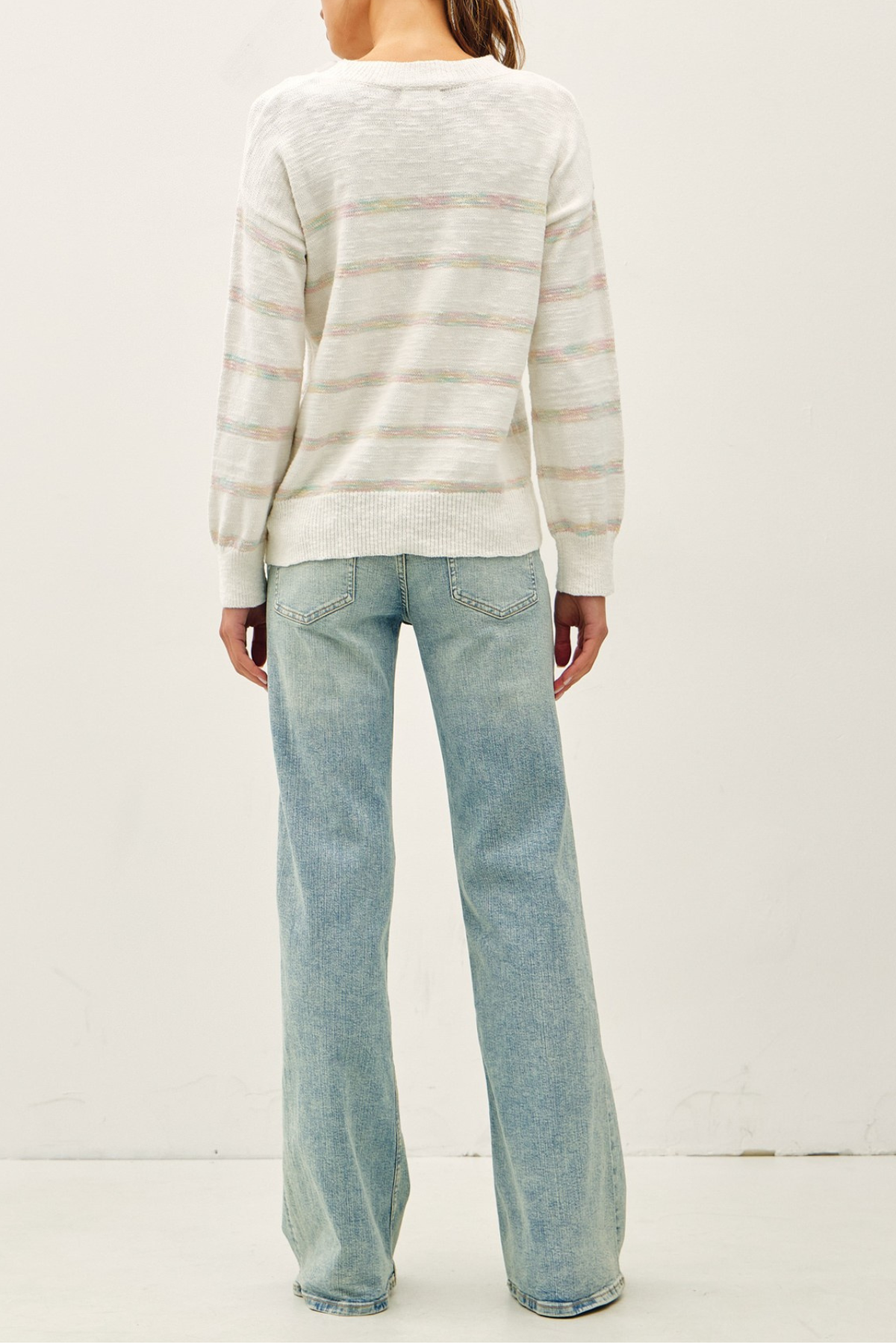 Lexi Drop Shoulder Striped Sweater