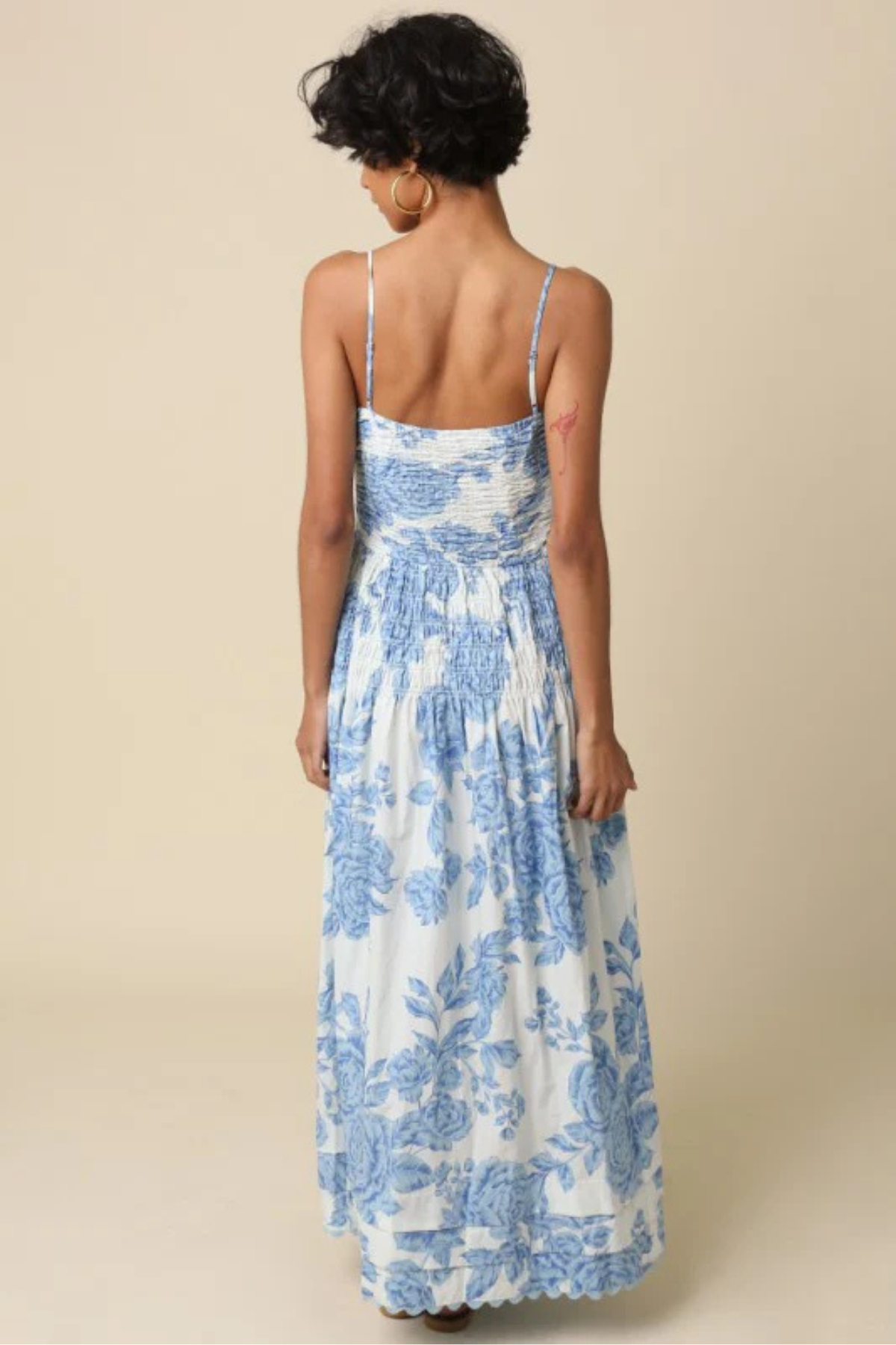 Tiana Gathered Floral Maxi Dress