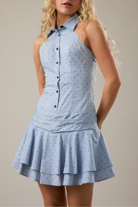 Halter Stripe Mini Dress