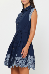 Floral Embroidered Mini Dress