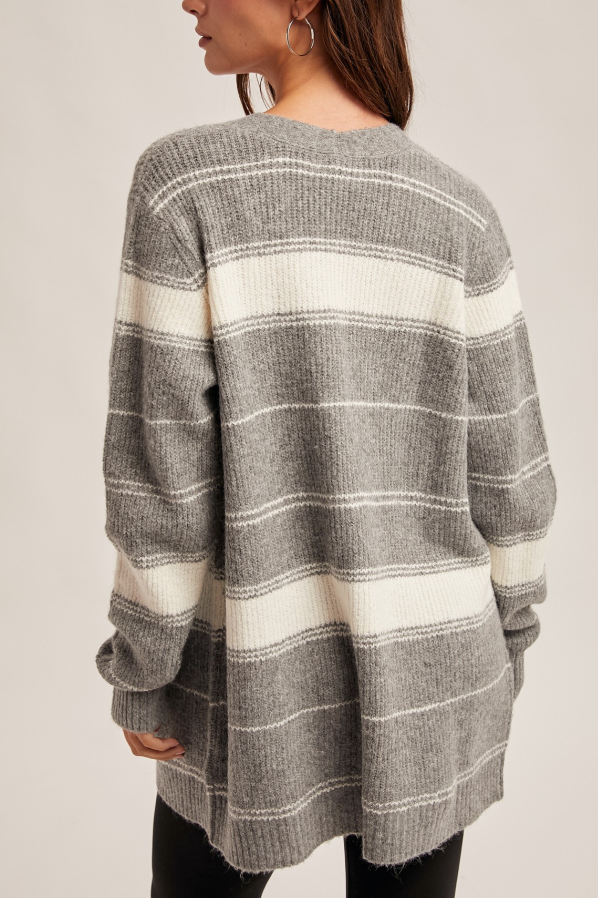 Stripe Open Cardigan