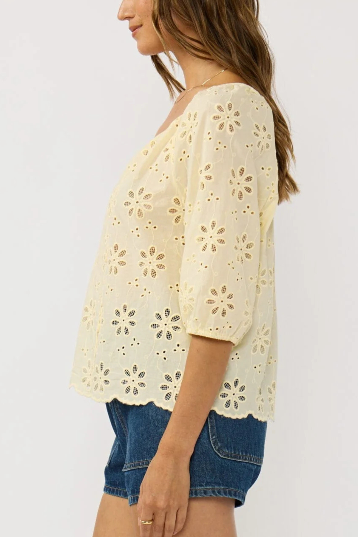 Nina Eyelet Top