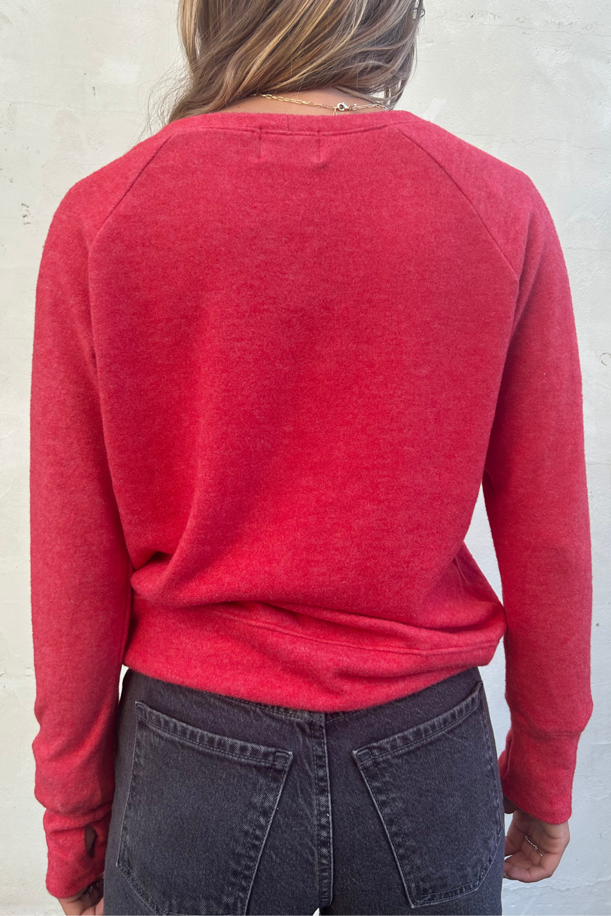 Naughty Lightweight Brushed Fleece Pullover Sweater