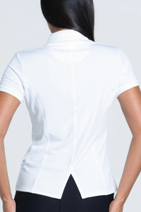 Lucky In Love Pleated Placket Short Sleeve