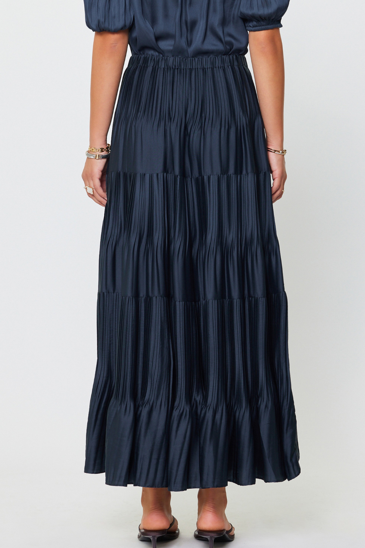 Pleated Tiered Skirt