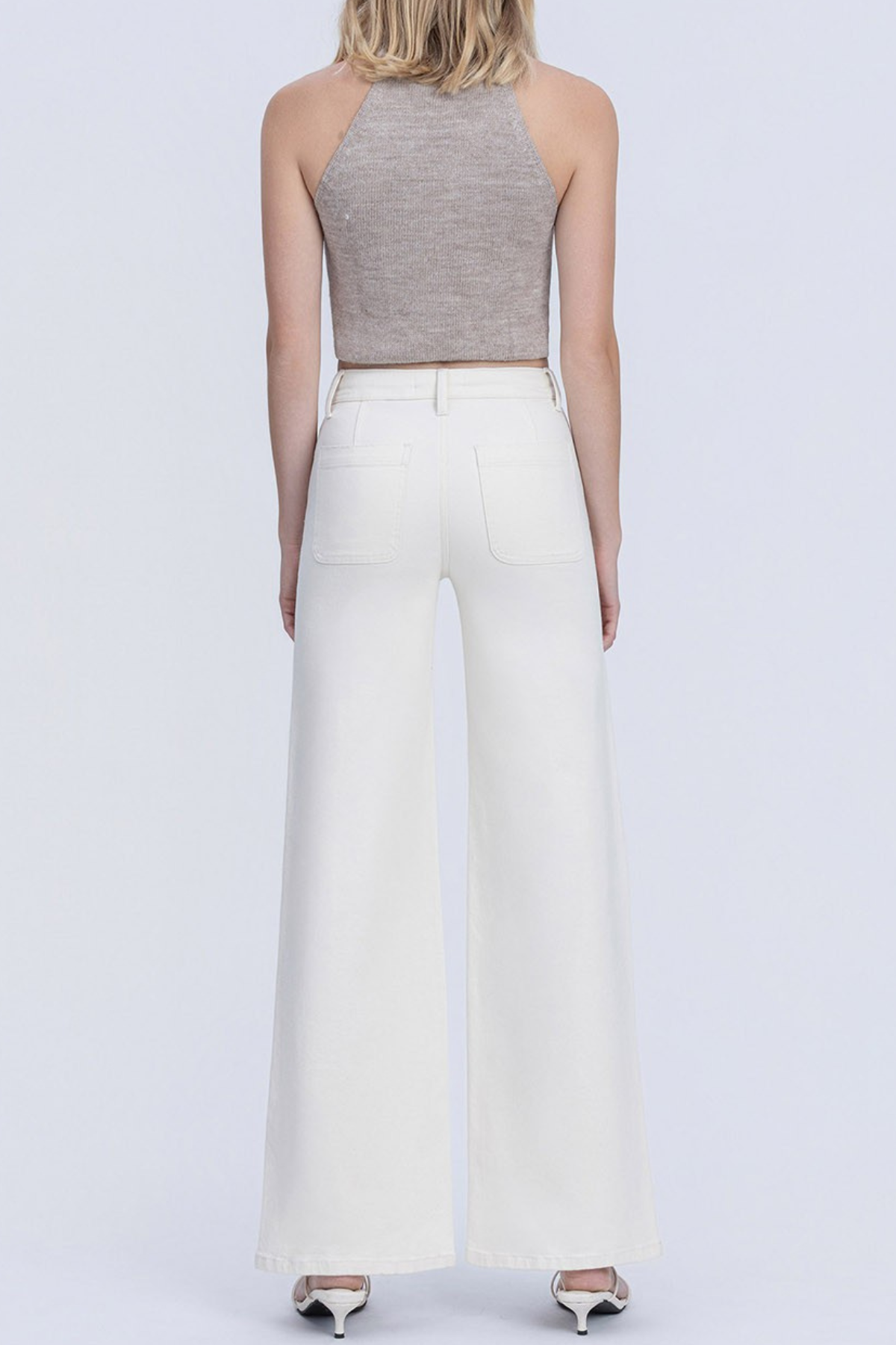 Vervet High Rise Drawstring Wide Leg Jeans