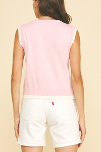 Double Layered Sleeveless Knit Top