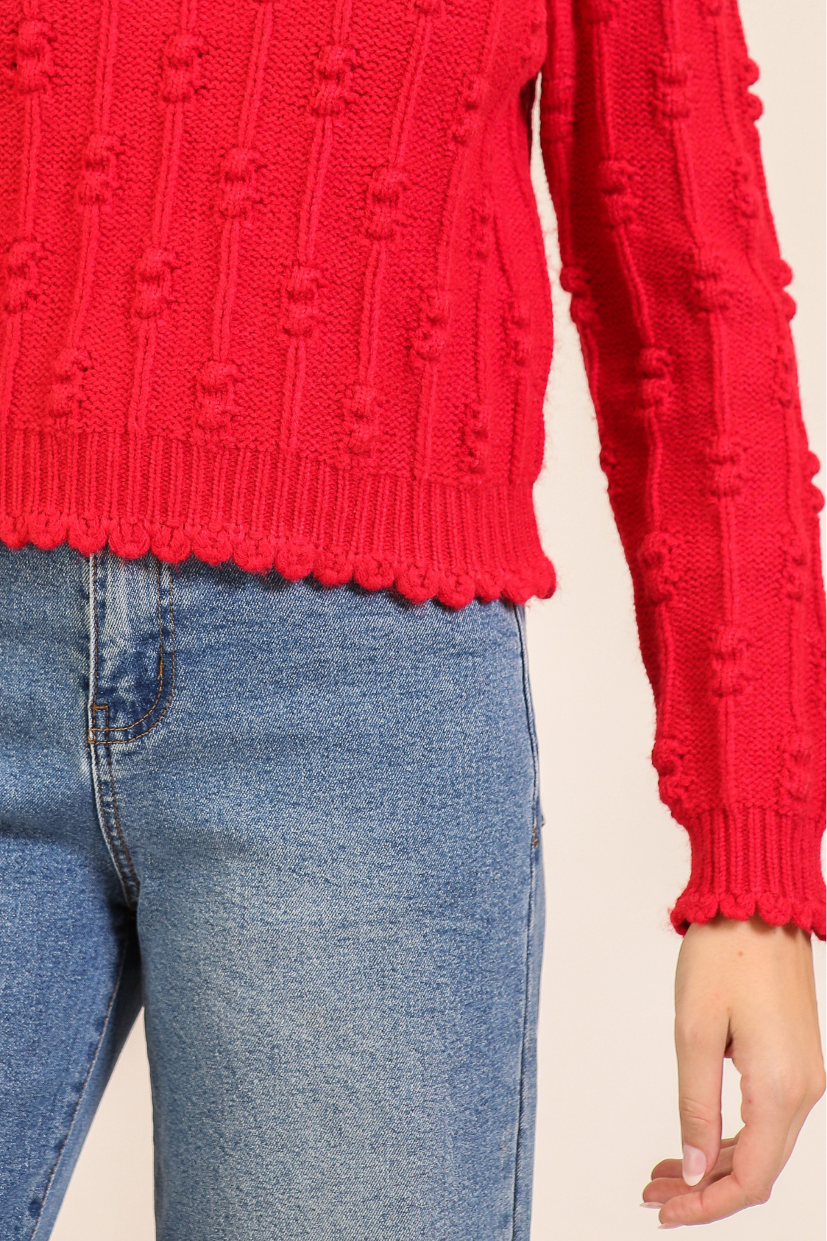 Textured Knit Sweater