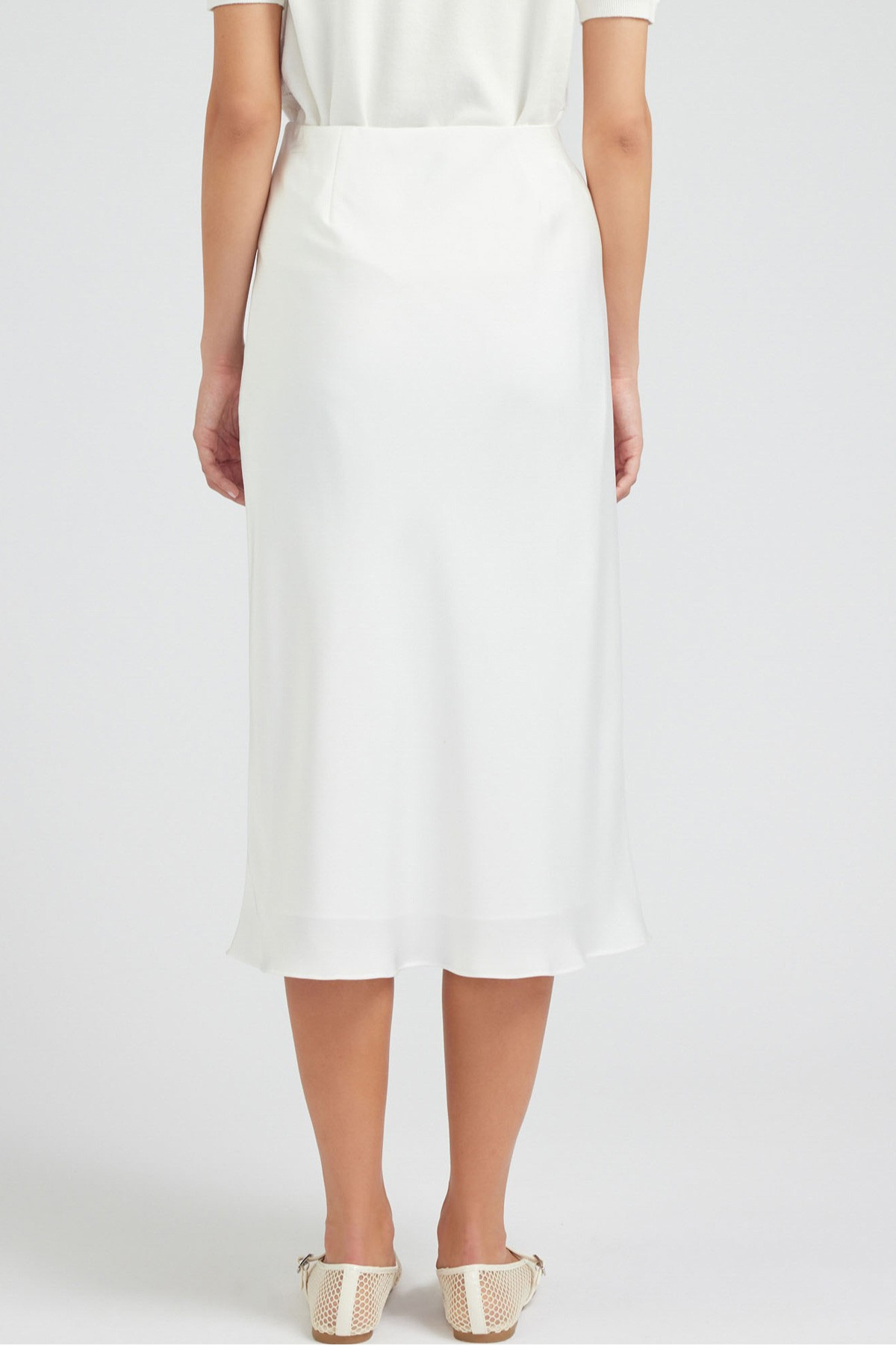 Satin Bias Midi Skirt