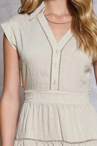 Cap Sleeve Tiered Mini Dress