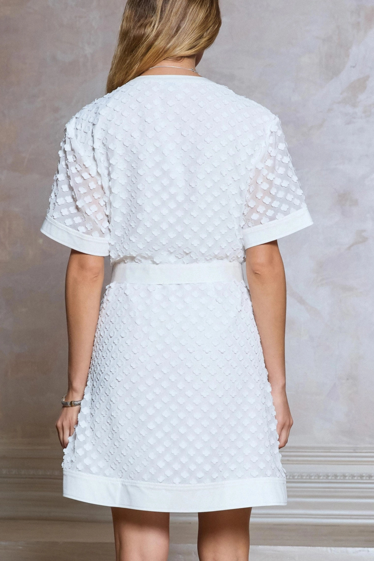 Textured Button Down Dress
