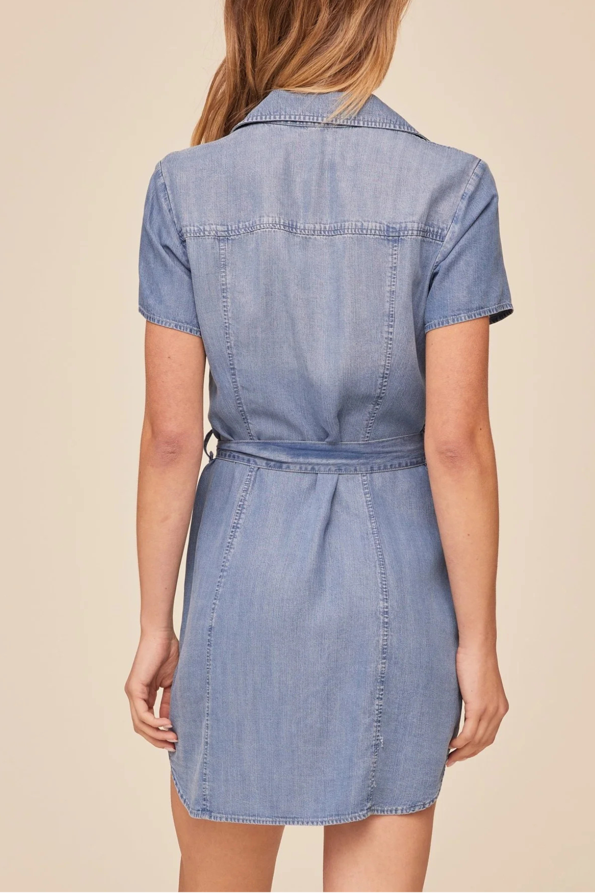 Bella Dahl Short Sleeve Seamed Shirt Dress