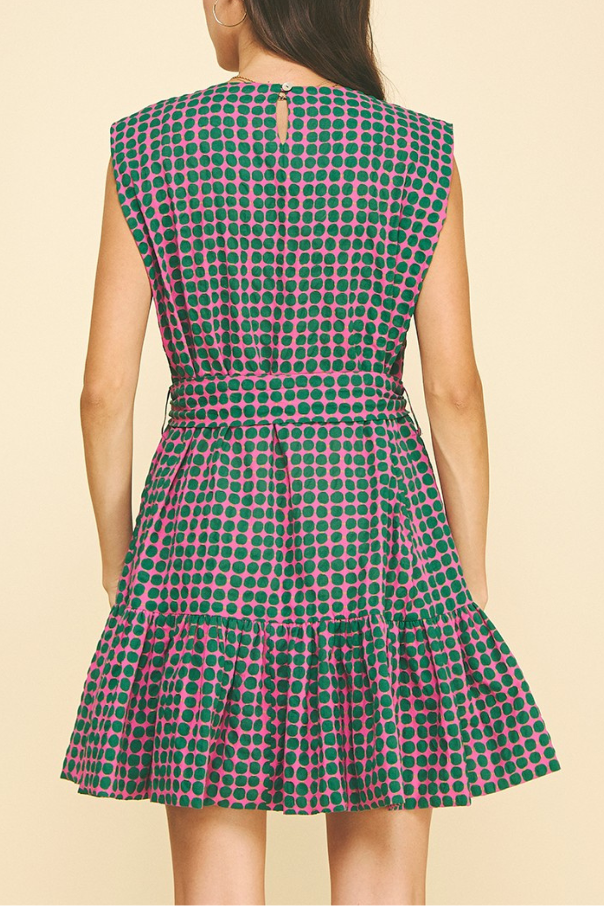 Polka Dot Tiered Mini Dress