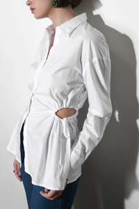 Naira Side Open Drawstring Shirt