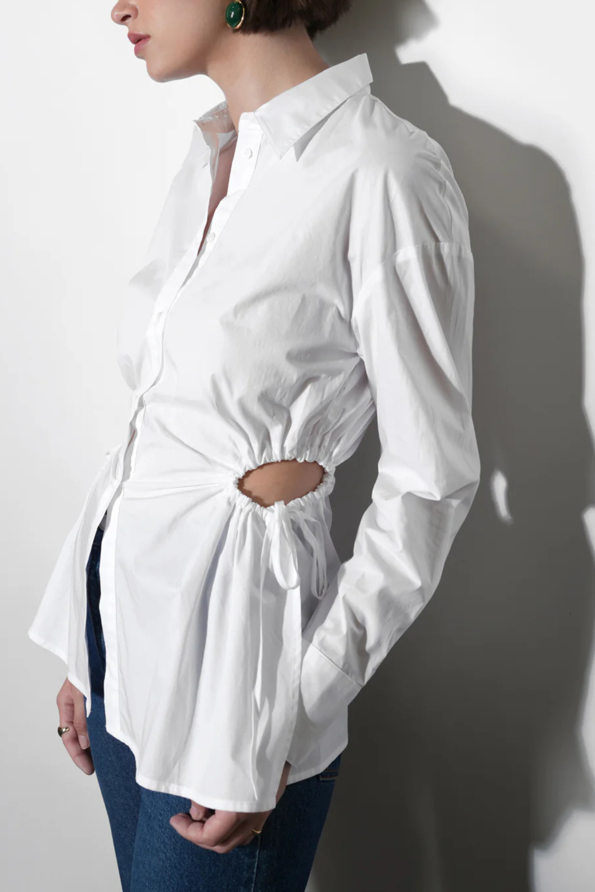 Naira Side Open Drawstring Shirt