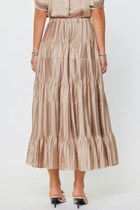 Pleated Tiered Skirt