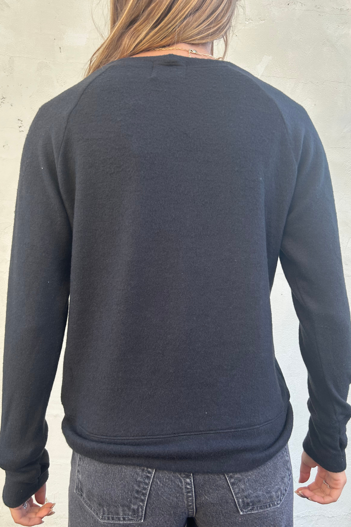 Naughty Lightweight Brushed Fleece Pullover Sweater