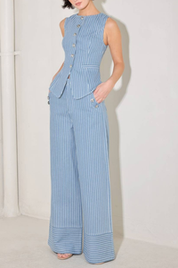 Striped Woven Vest