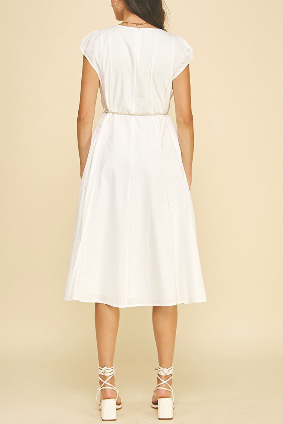 Midi Dress With Rope Belt