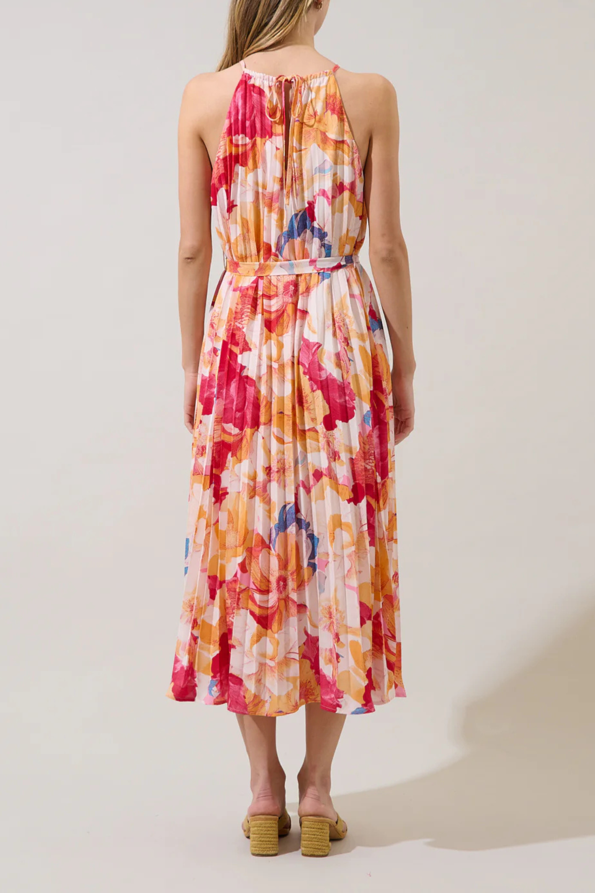 Maly Pleated Midi Dress