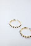 Nailhead Gemstone Hoops