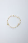 PG Designs Pearl and Gold Stretch Bracelet