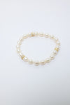 PG Designs Pearl and Gold Stretch Bracelet