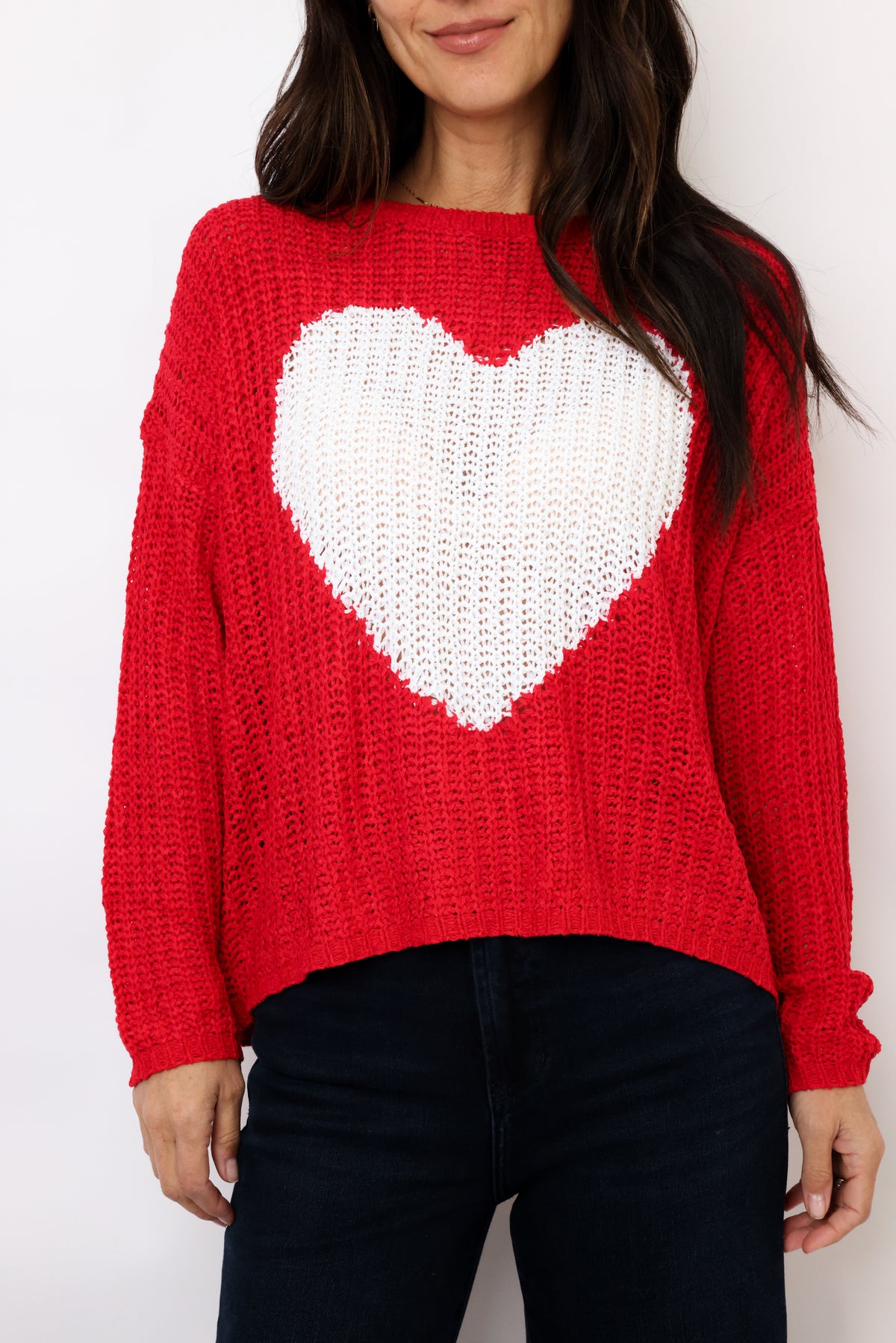 Cable Knit Heart Sweater