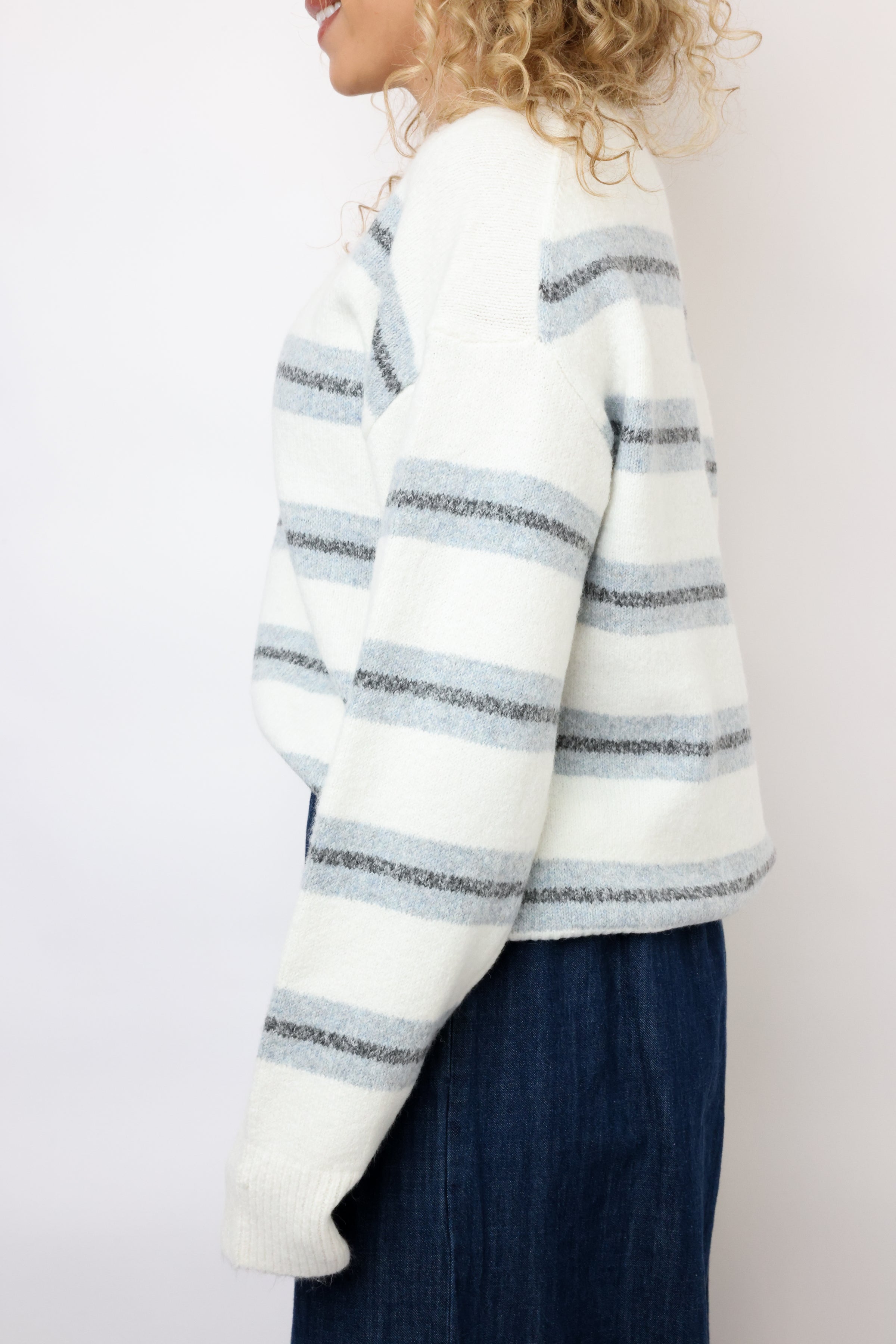 Striped Cropped Sweater