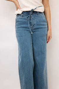 Vervet High Rise Waist Tie Palazzo Pants