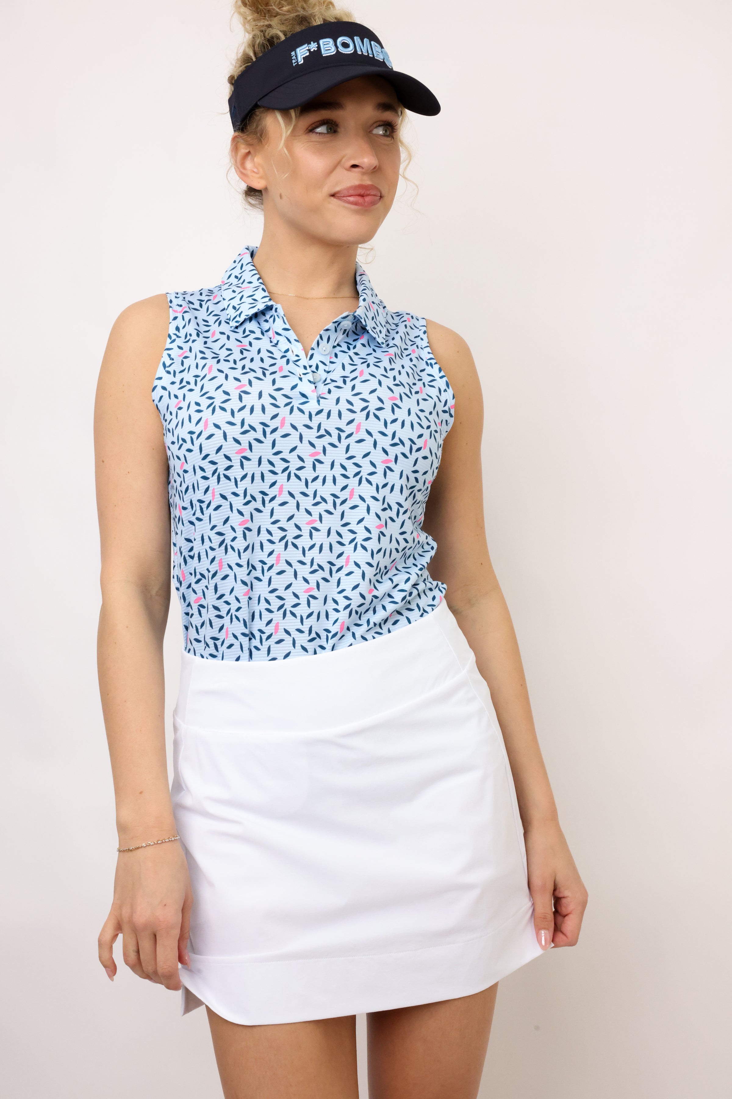 Adidas Ultimate365 Printed Ottoman Sleeveless Polo