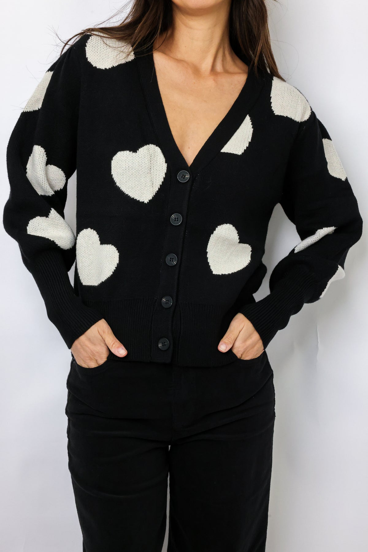 Heart Button Down Cardigan