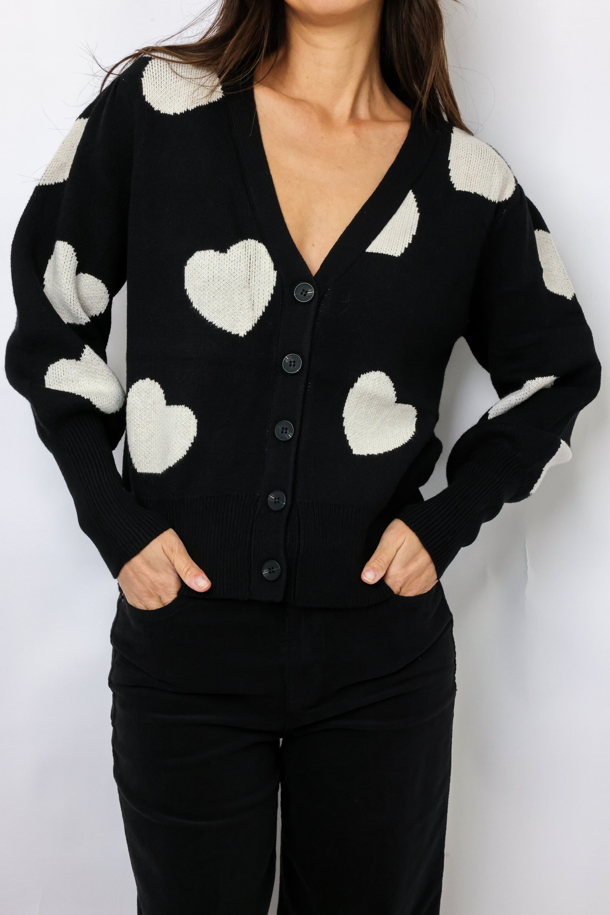 Heart Button Down Cardigan