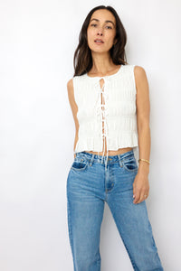 Smocked Sleeveless Top