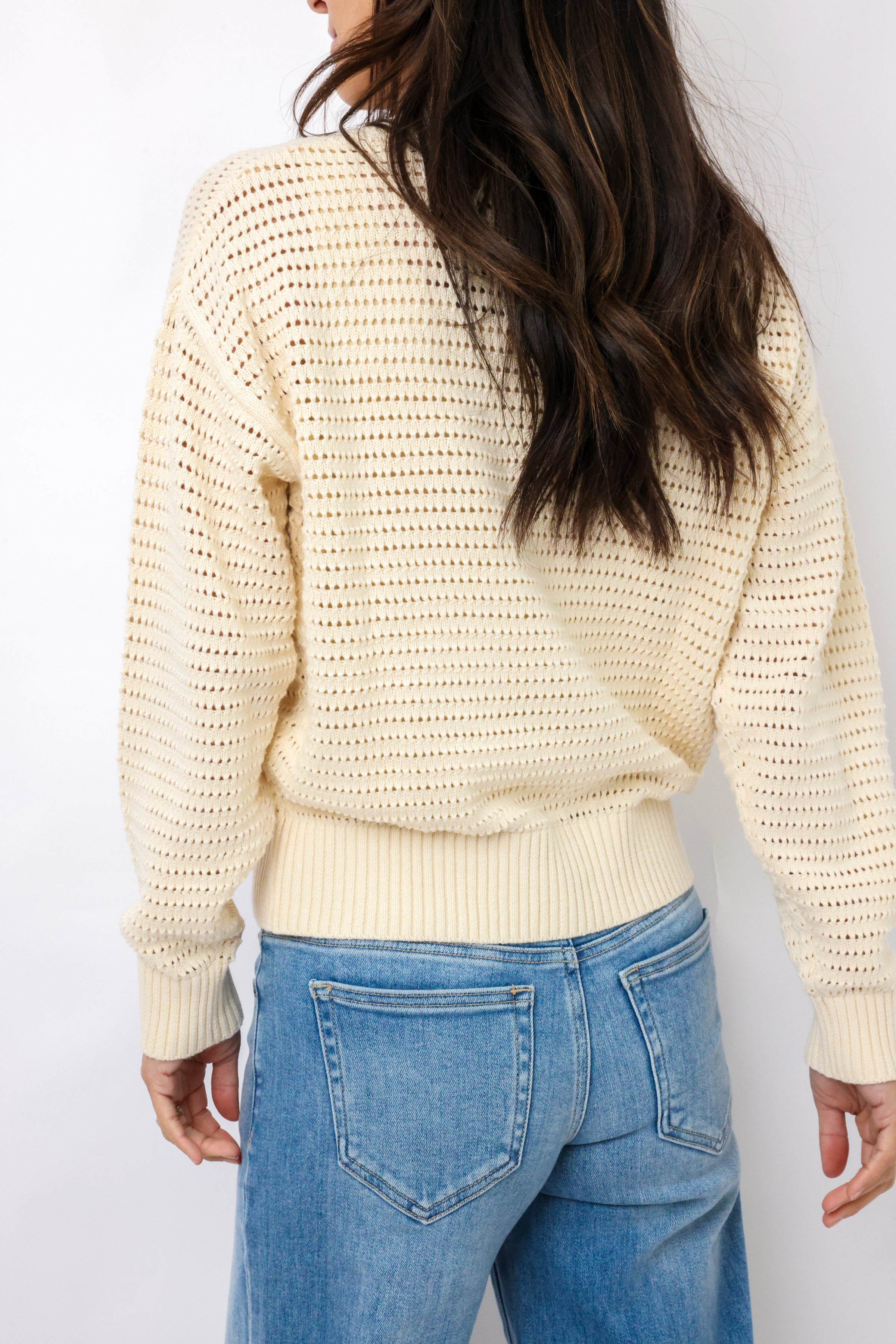 Sanctuary Open Knit Half Zip Sweater