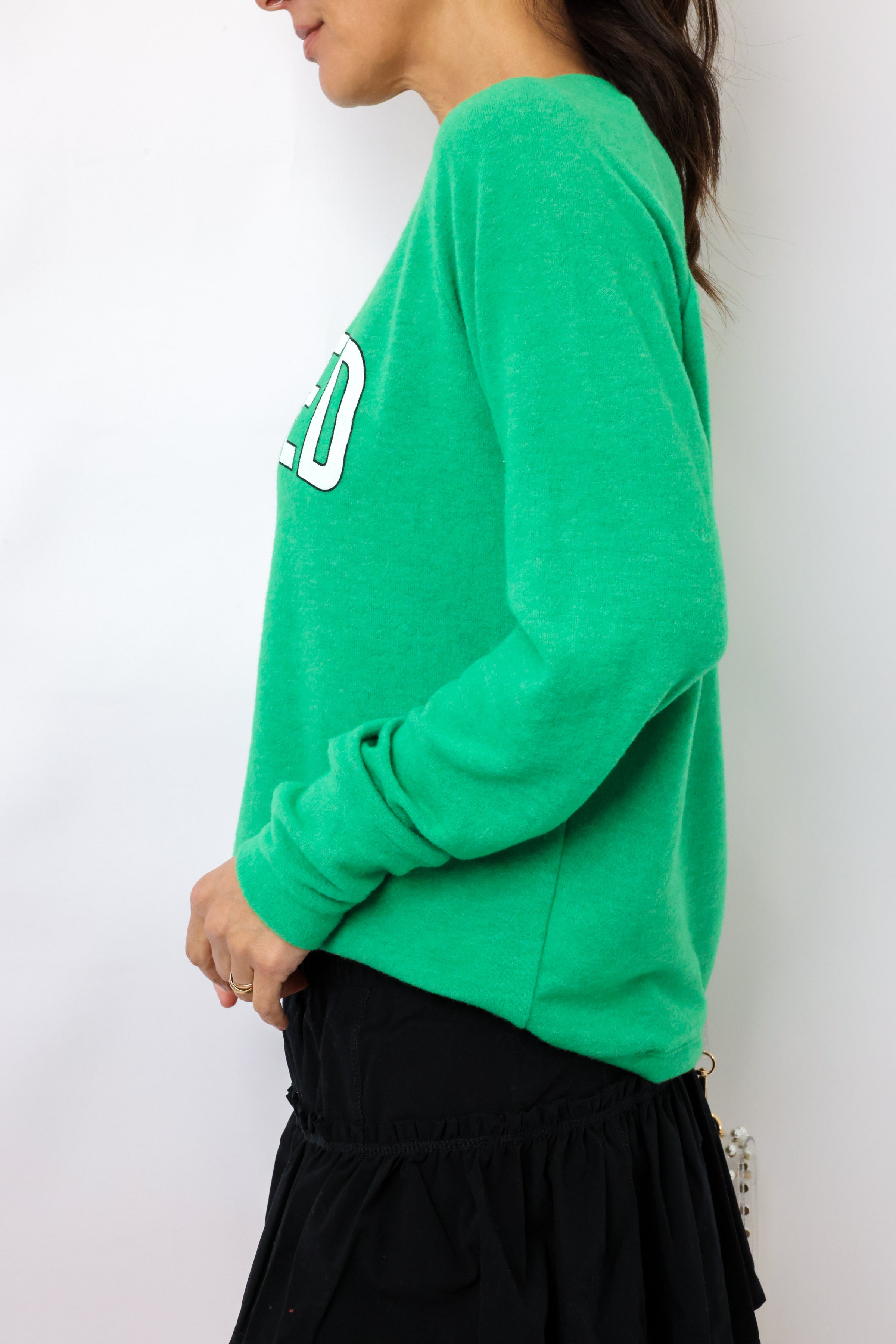 Wasted Lightweight Brushed Fleece Pullover Sweater